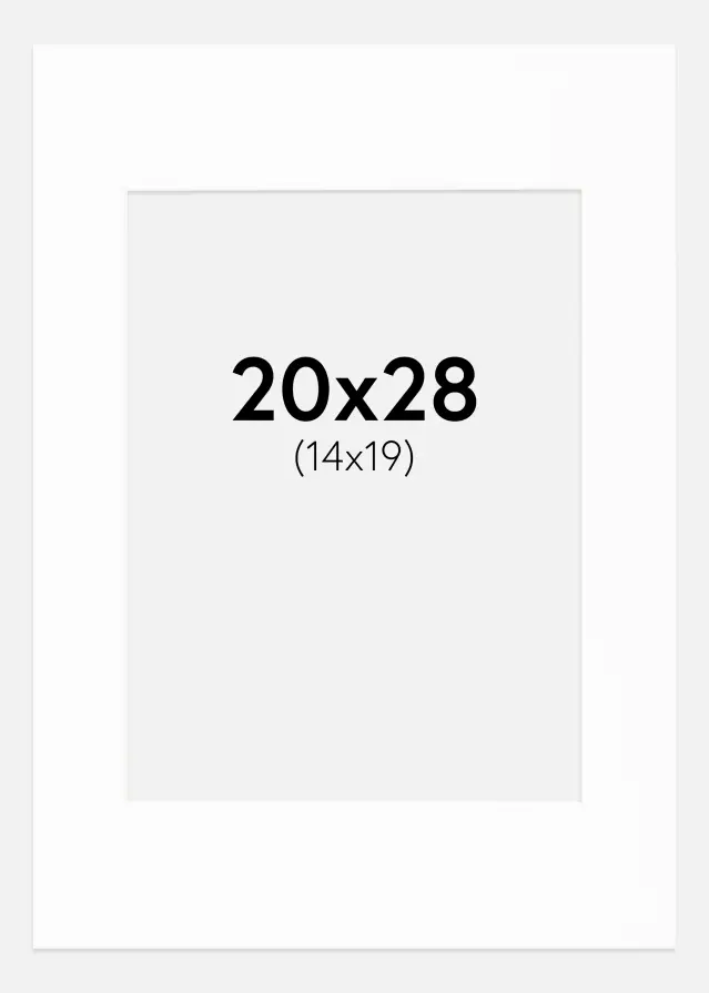 Paspartu Canson Alb Margine albă 20x28 cm (14x19)