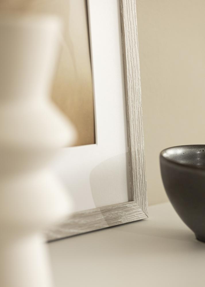 Ramă Stilată Sticlă acrilică Light Grey Oak 70x100 cm