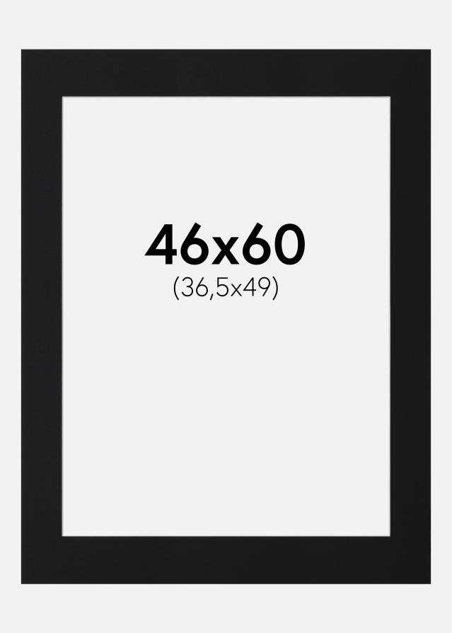 Paspartu Negru Standard (Miez Alb) 46x60 cm (36,5x49)