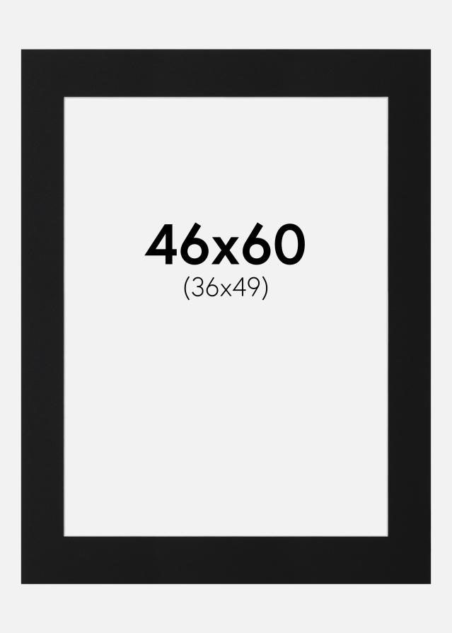 Paspartu Negru Standard (Miez Alb) 46x60 cm (36x49)