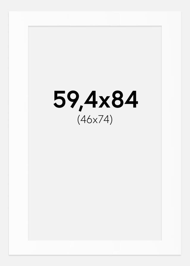 Paspartu Alb Standard (Miez Alb) 59,4x84 cm (46x74)