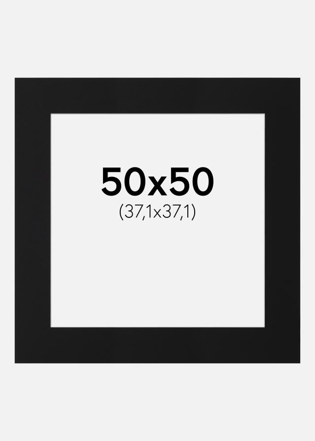 Paspartu Negru Standard (Miez Alb) 50x50 cm (37,1x37,1)