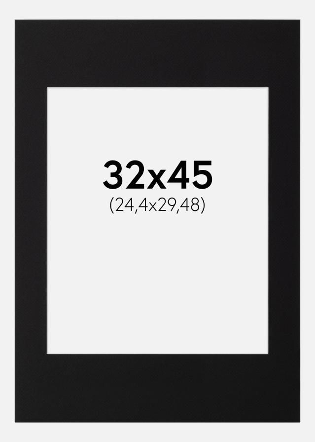 Paspartu Negru Standard Margine albă 32x45 cm (24,4x29,48)