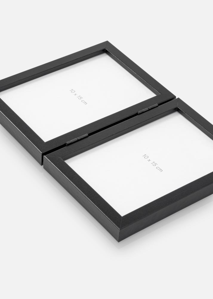 Ramă pliabilă Negru 10x15 cm