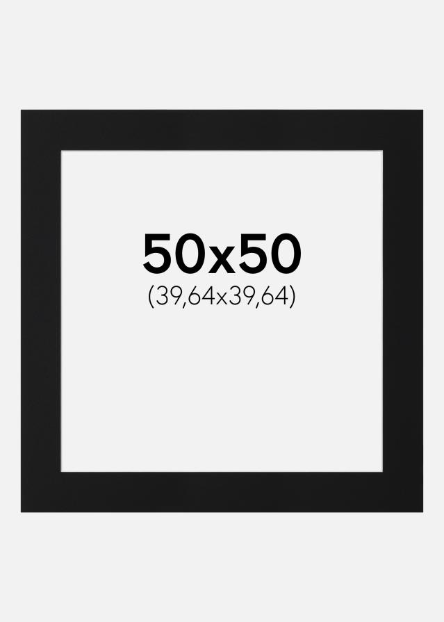 Paspartu Negru Standard (Miez Alb) 50x50 cm (39,64x39,64)