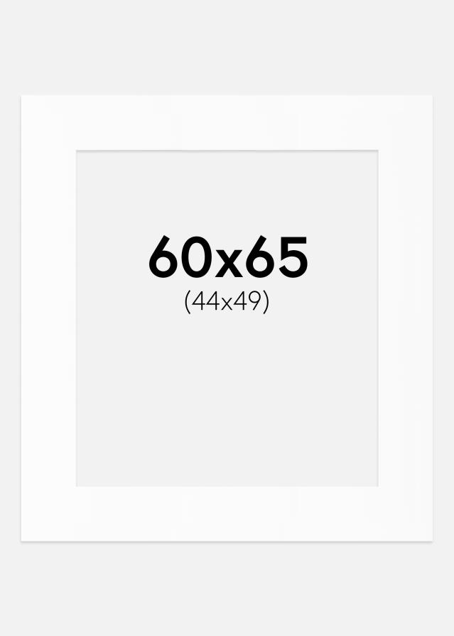 Paspartu Alb Standard (Miez Alb) 60x65 cm (44x49)