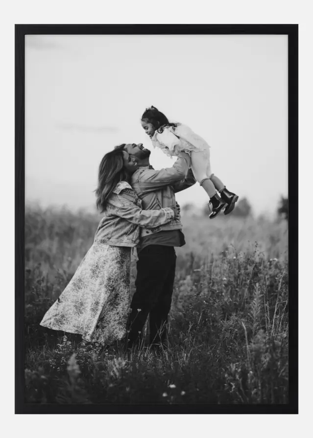 Pchet întreg fotografii - poză + ramă Negru - XL (50x70 cm)