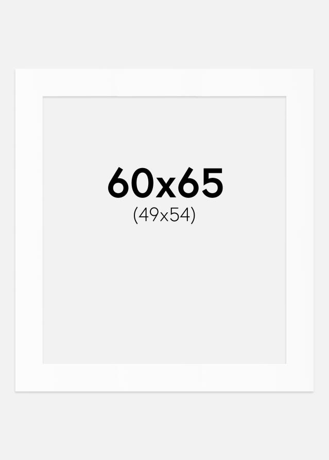 Paspartu Alb Standard (Miez Alb) 60x65 cm (49x54)