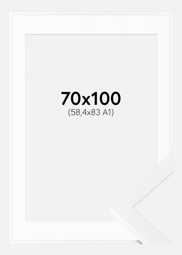Ramă Selection Alb 70x100 cm - Paspartu Alb 59,4x84 cm (A1)