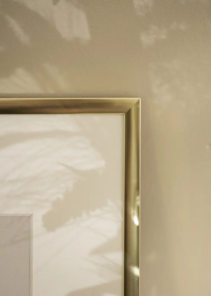 Ramă Poster Frame Aluminum Gold 60x80 cm - Paspartu Alb 50x60 cm