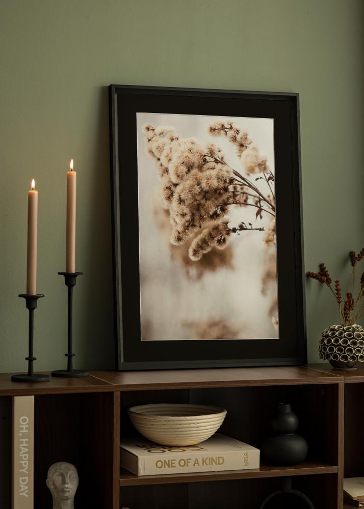 Ramă Globe Negru 50x60 cm - Paspartu Negru 35x45 cm