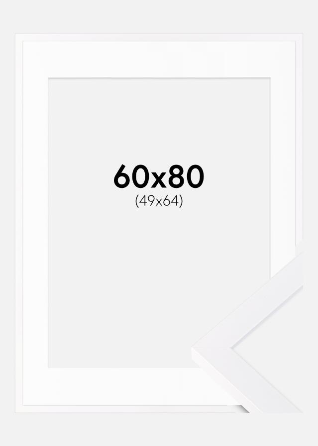 Ramă Selection Alb 60x80 cm - Paspartu Alb 50x65 cm