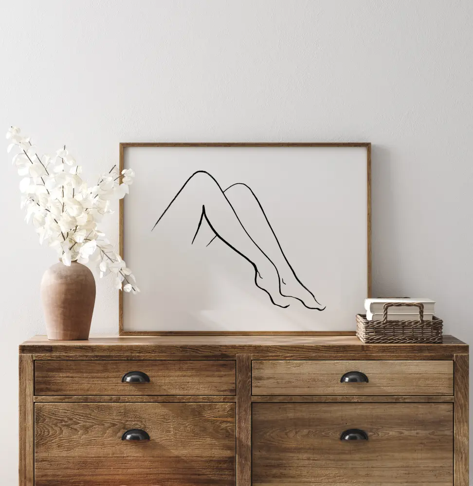 Minimalistic Female Lines Poster