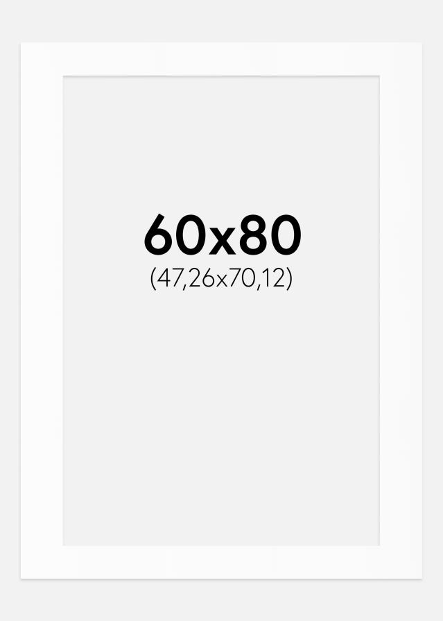 Paspartu Alb Standard (Miez Alb) 60x80 cm (47,26x70,12)