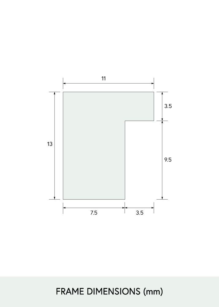 Ramă stejar îngust sticla acrilica 32x32 cm