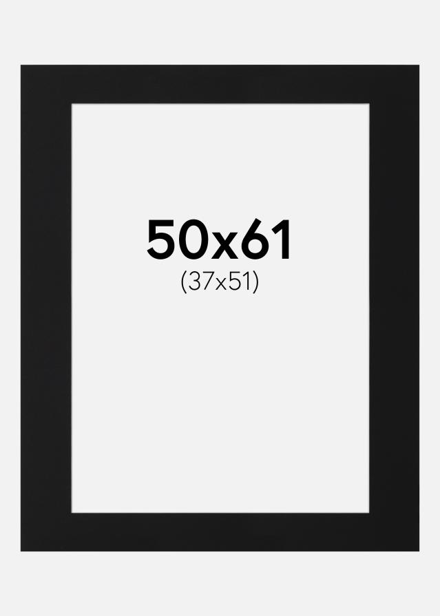 Paspartu Negru Standard (Miez Alb) 50x61 cm (37x51)