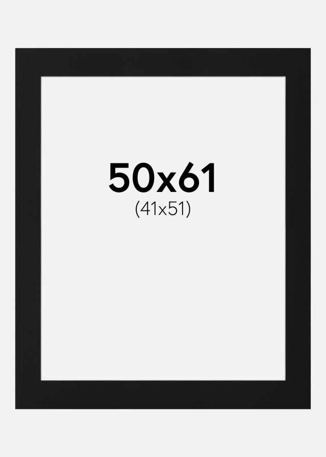 Paspartu Negru Standard (Miez Alb) 50x61 cm (41x51)