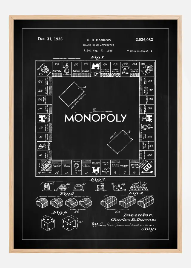 Schiță - Monopol în - Negru Poster