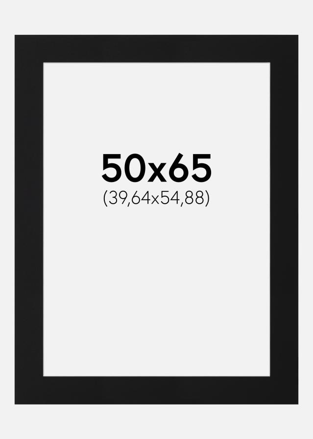 Paspartu Negru Standard (Miez Alb) 50x65 cm (39,64x54,88)