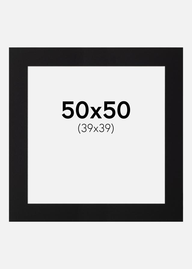 Paspartu Canson Negru Margine albă 50x50 cm (39x39)