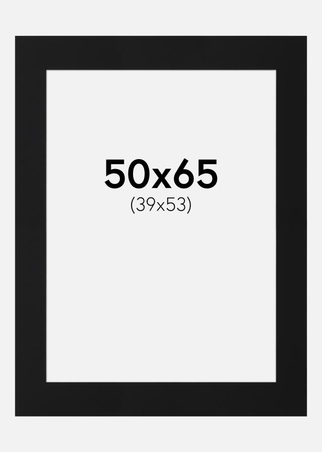 Paspartu Negru Standard (Miez Alb) 50x65 cm (39x53)