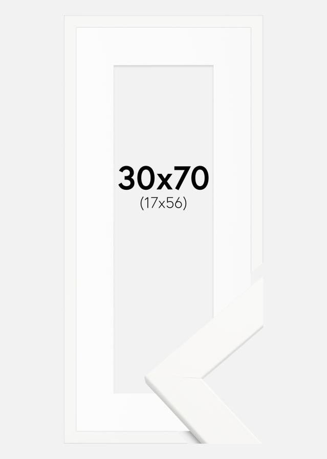 Ramă Trendline Alb 30x70 cm - Paspartu Alb 18x57 cm