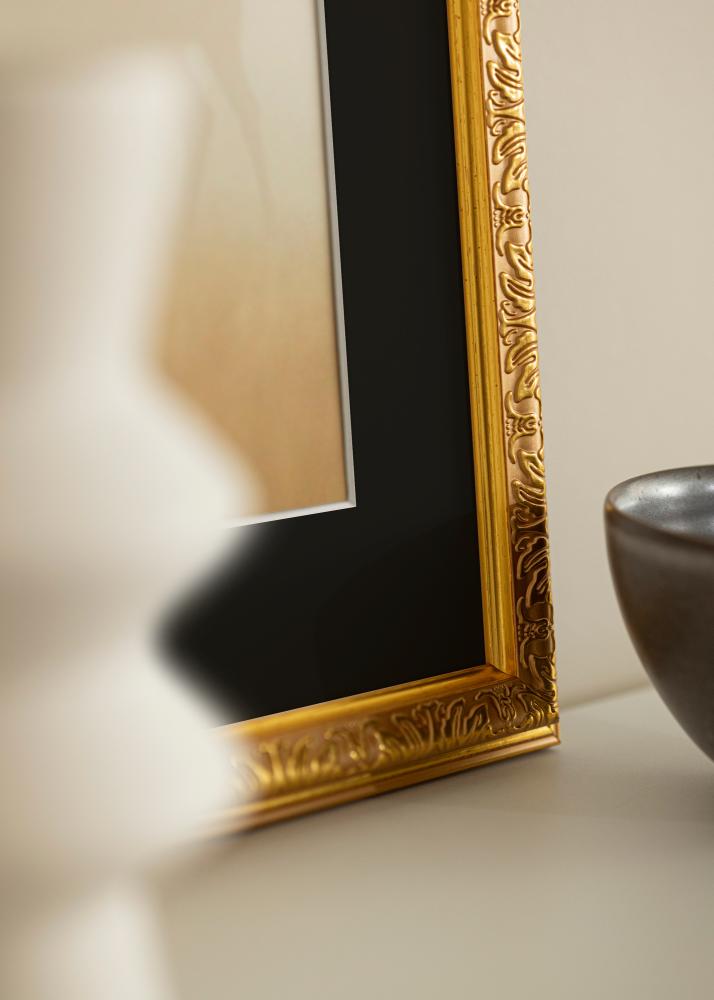 Ramă Nostalgia Auriu 35x45 cm - Paspartu Negru 11x14 inches