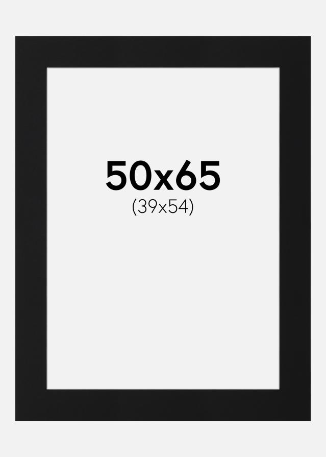 Paspartu Negru Standard (Miez Alb) 50x65 cm (39x54)