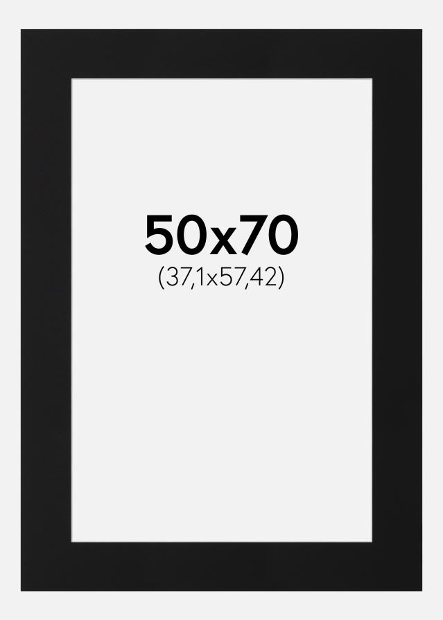 Paspartu Negru Standard (Miez Alb) 50x70 cm (37,1x57,42)