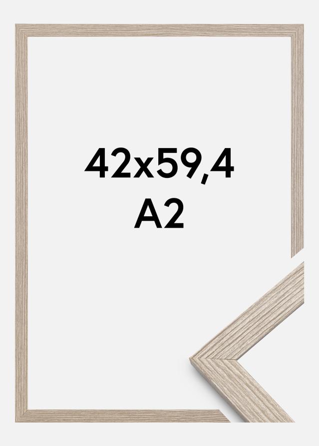 Ramă Stilată Sticlă acrilică Gri-bej Oak 42x59,4 cm (A2)