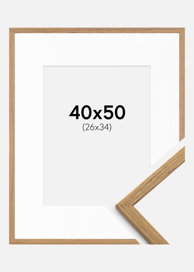 Ramă Edsbyn Tec 40x50 cm - Paspartu Alb 27x35 cm