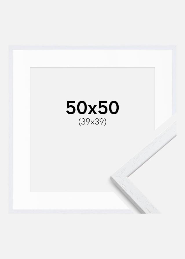 Ramă Edsbyn Warm White 50x50 cm - Paspartu Alb 40x40 cm