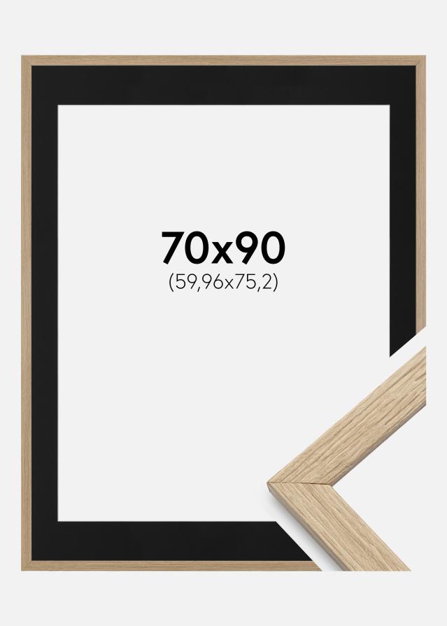 Ramă Stilată Stejar 70x90 cm - Paspartu Negru 24x30 inches (60,96x76,2 cm)