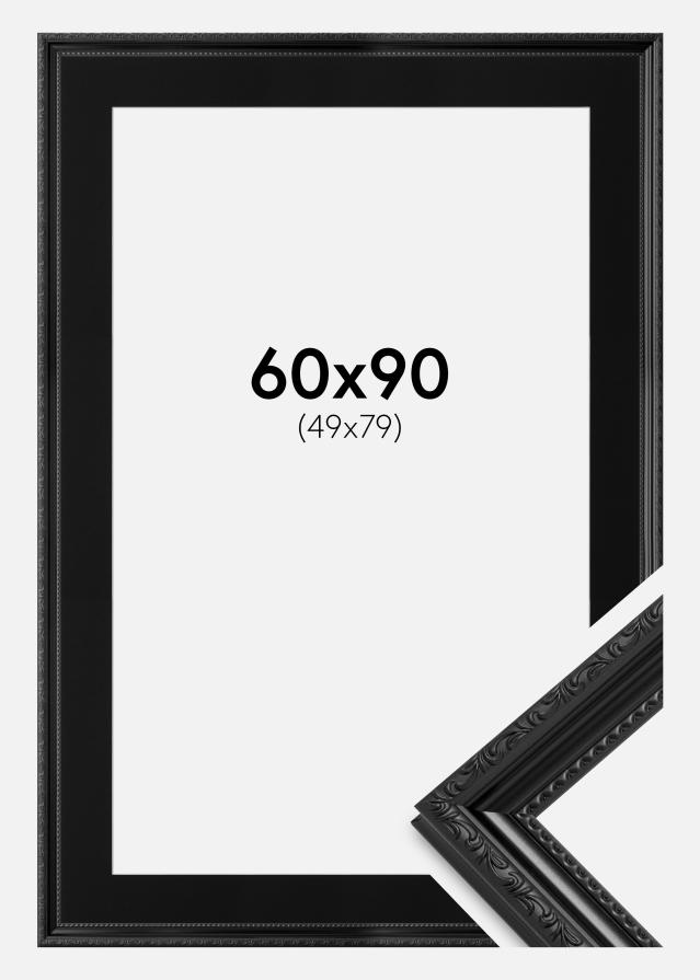 Ramă Abisko Negru 60x90 cm - Paspartu Negru 50x80 cm