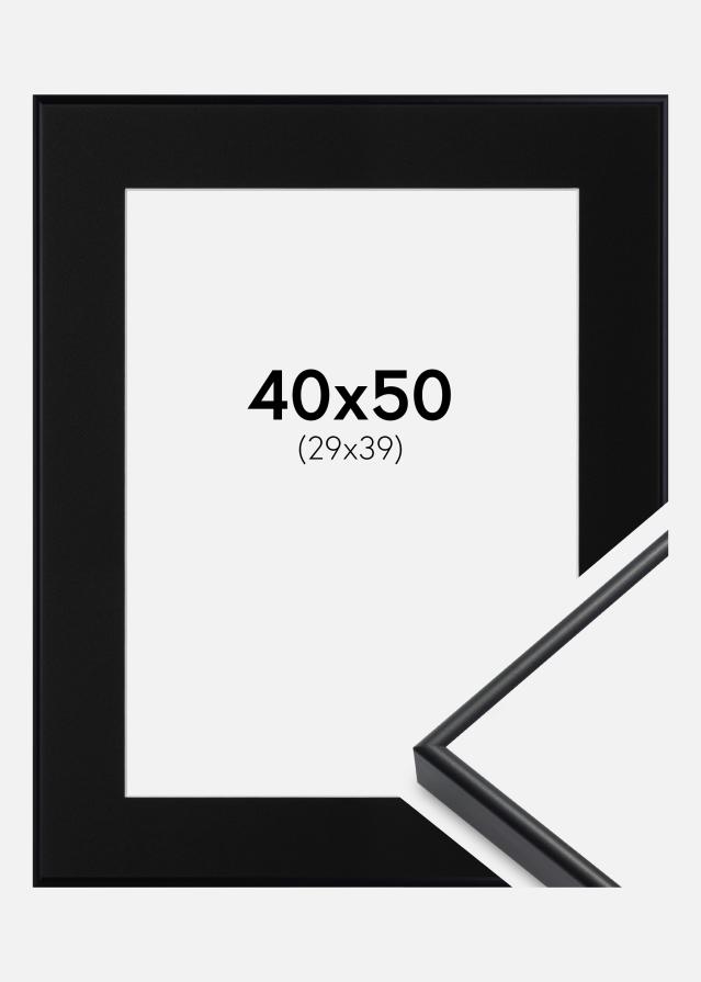 Ramă Visby Negru 40x50 cm - Paspartu Negru 30x40 cm