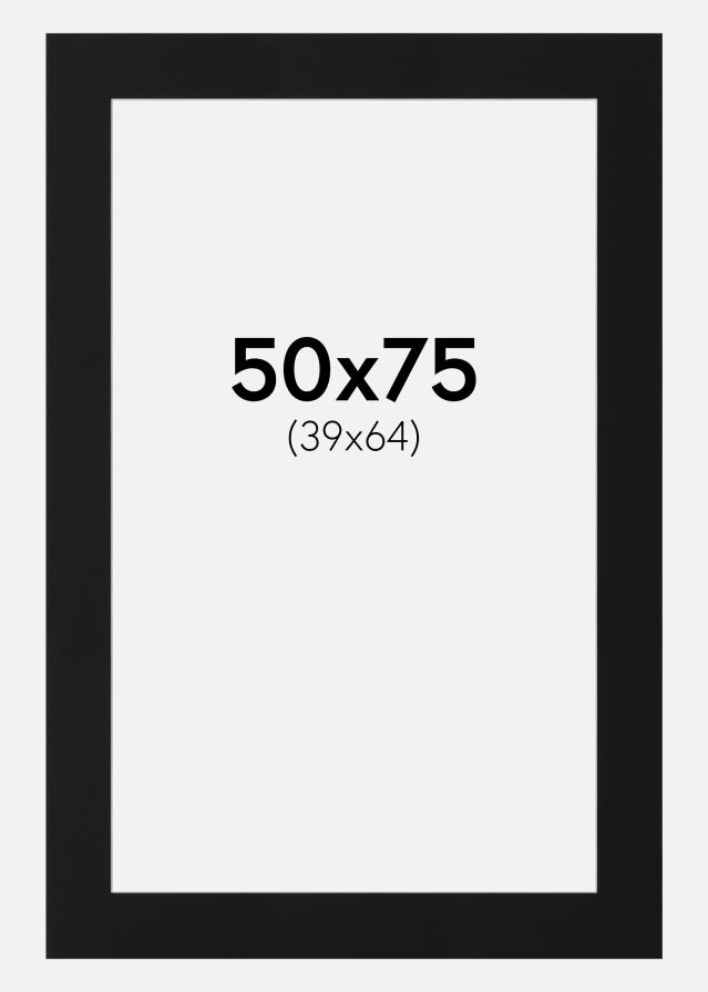 Paspartu Negru Standard (Miez Alb) 50x75 cm (39x64)