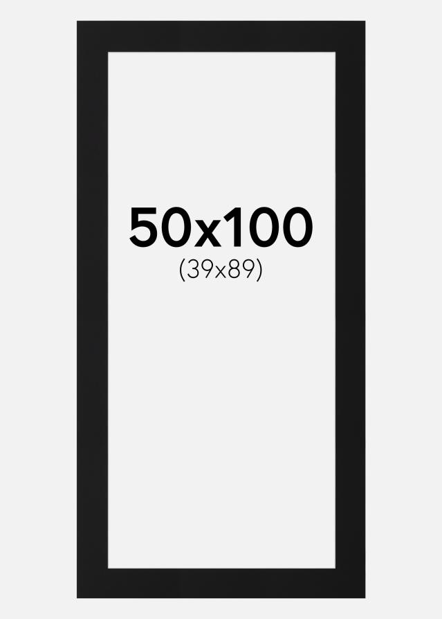 Paspartu Negru Standard (Miez Alb) 50x100 cm (39x89)