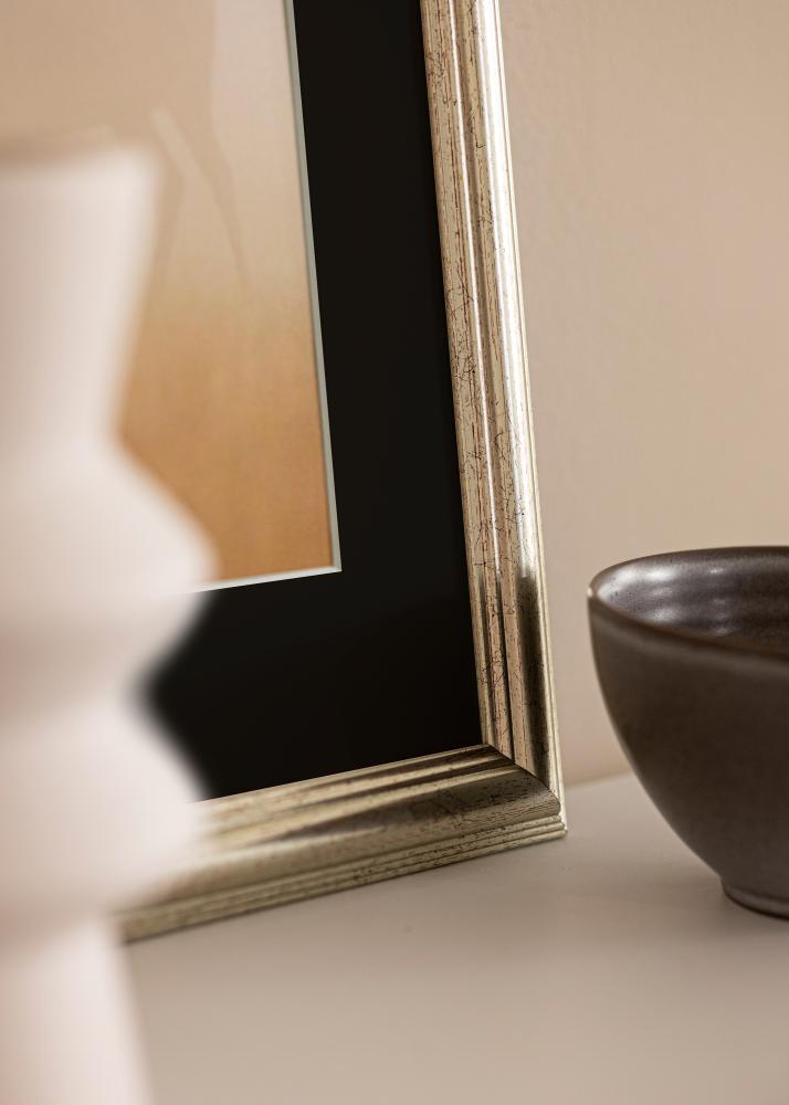 Ramă Västkusten Argintiu 70x100 cm - Paspartu Negru 62x93 cm