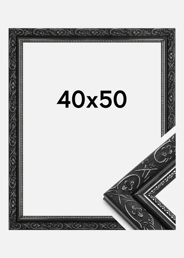 Ramă Baroc Negru 40x50 cm