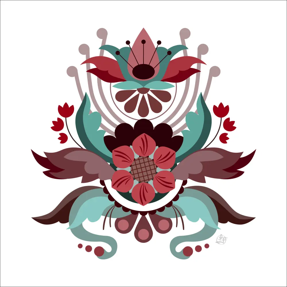 Kurbits flower red Poster