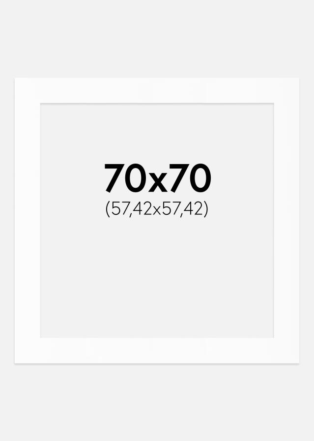 Paspartu Alb Standard (Miez Alb) 70x70 cm (57,42x57,42)