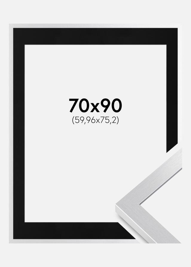 Ramă Selection Argintiu 70x90 cm - Paspartu Negru 24x30 inches
