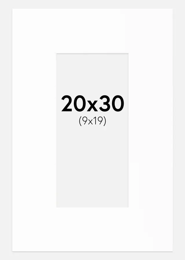 Paspartu Canson Alb Margine albă 20x30 cm (9x19)