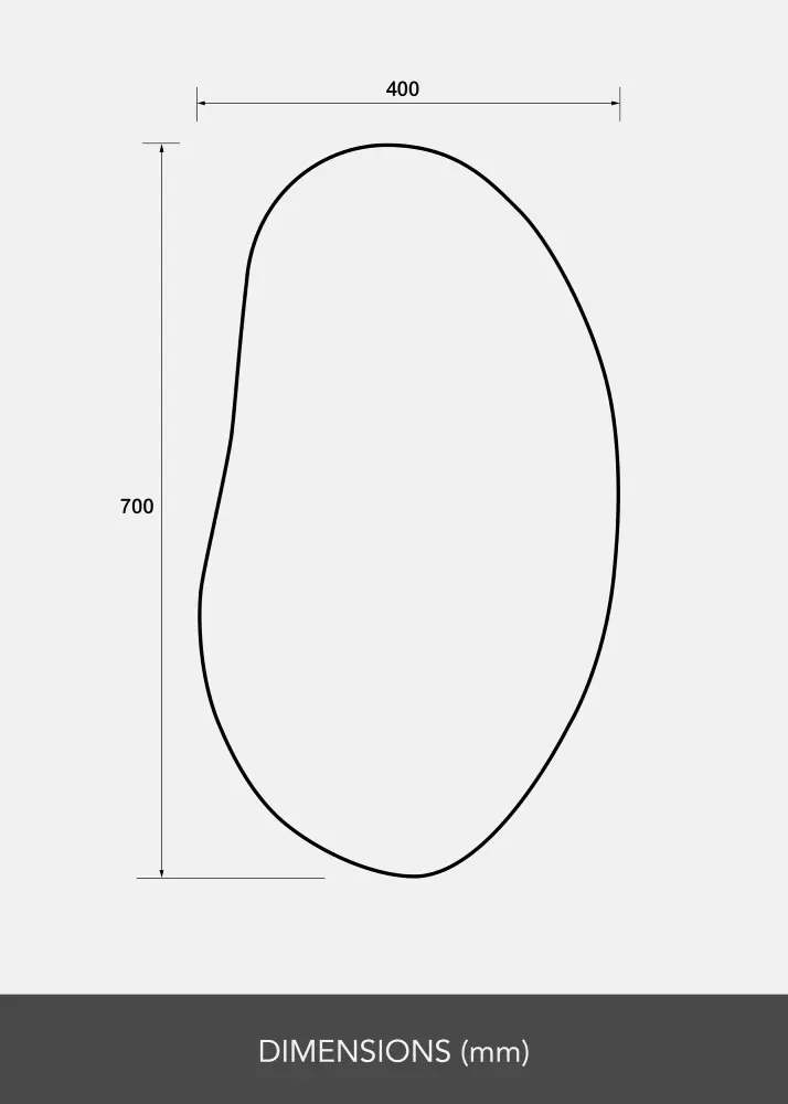 Oglindă Oblong 40x70 cm