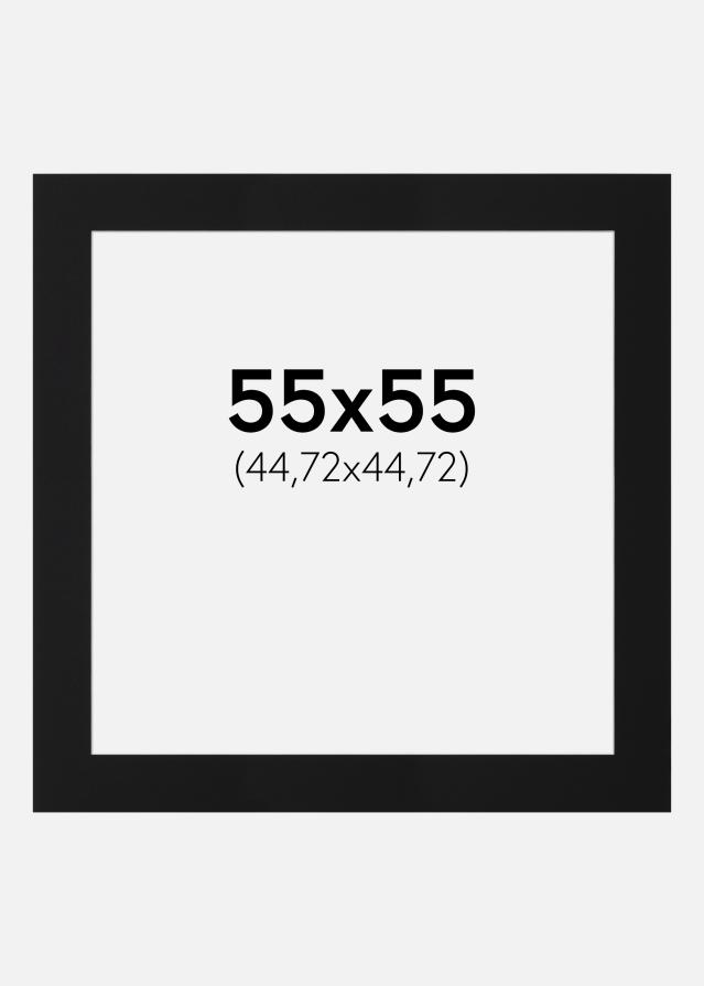 Paspartu Negru Standard (Miez Alb) 55x55 cm (44,72x44,72)