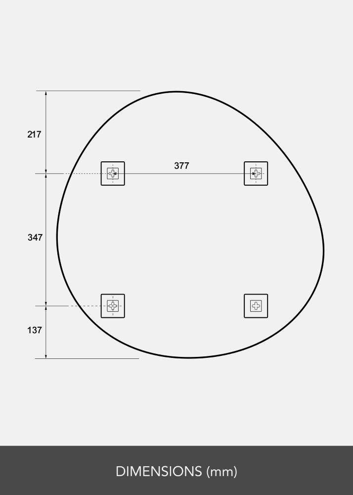 Oglindă Finesse 70x70 cm