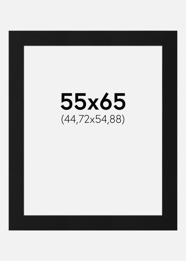 Paspartu Negru Standard (Miez Alb) 55x65 cm (44,72x54,88)