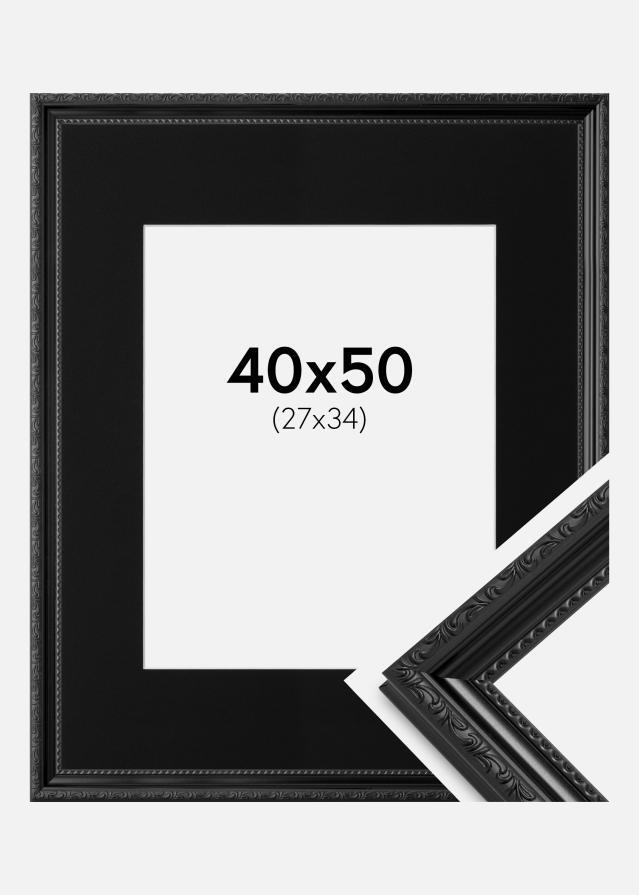 Ramă Abisko Negru 40x50 cm - Paspartu Negru 28x35 cm