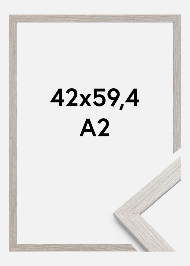 Ramă Stilată Sticlă acrilică Light Grey Oak 42x59,4 cm (A2)