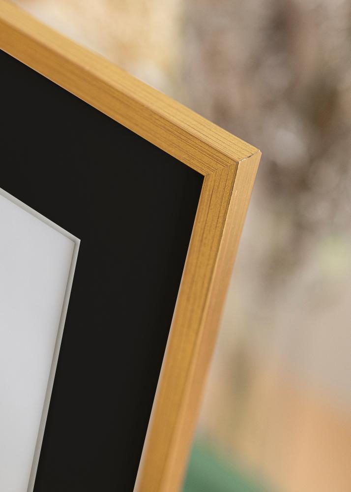 Ramă Edsbyn Auriu 30x40 cm - Paspartu Negru 8x12 inches